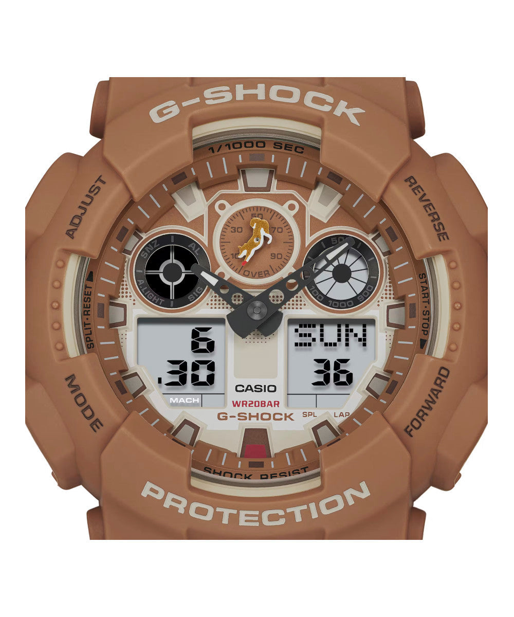 Reloj Casio G-Shock GA-100SHB-5A Café
