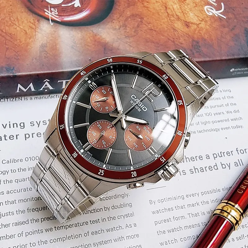 Reloj Casio MTP-1374D-5AV Café