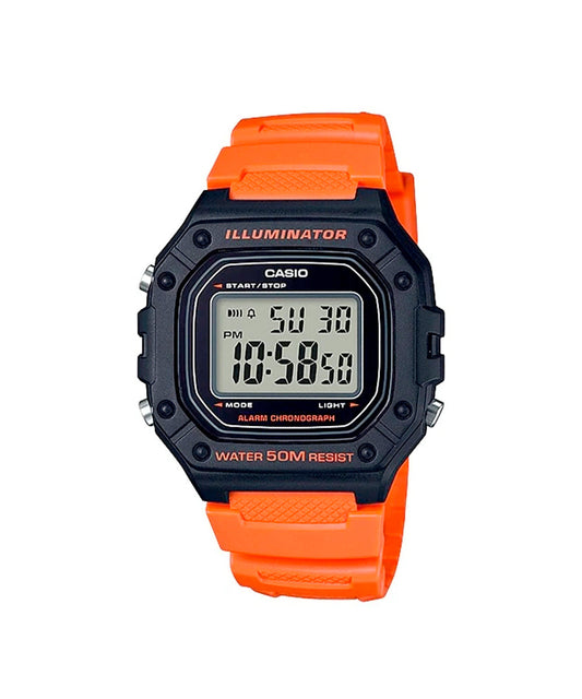 Reloj Casio W-218H-4B2V Naranja