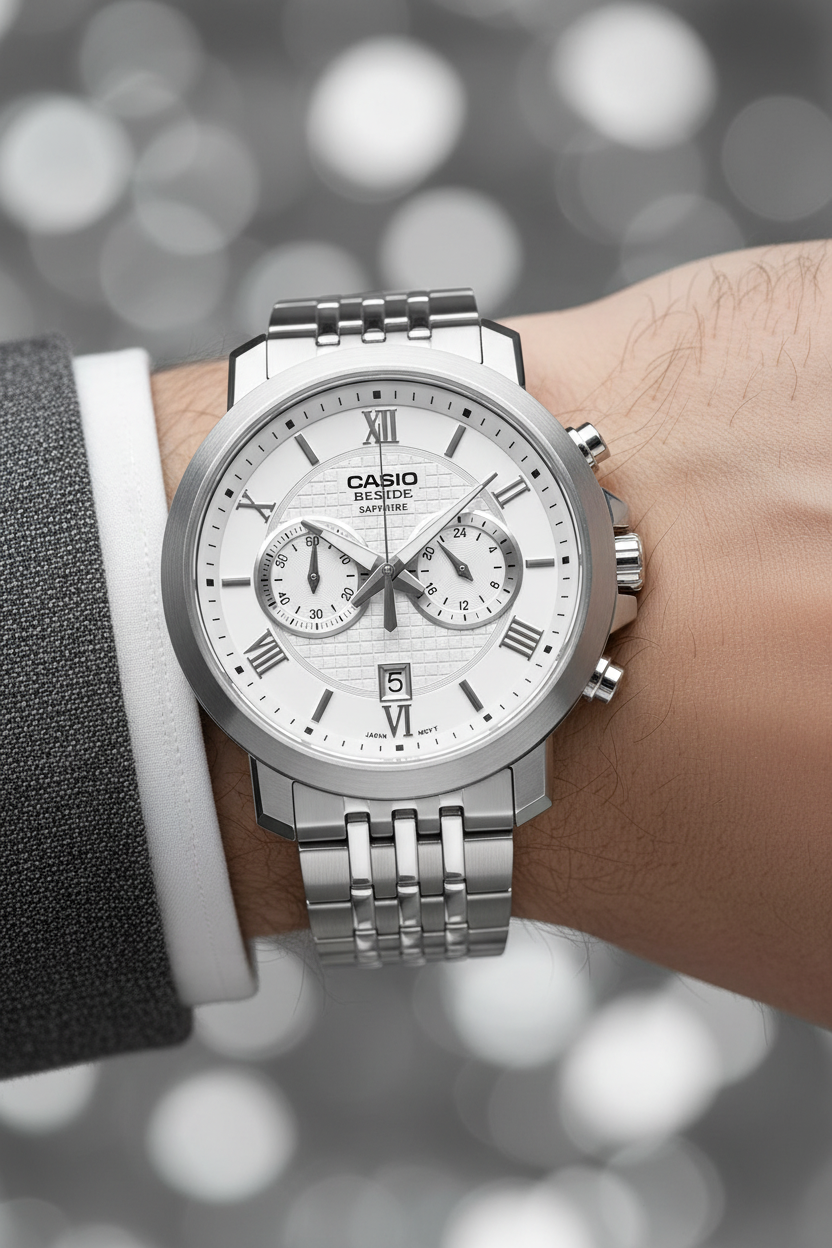 Reloj Casio BMS-500D-7A Blanco