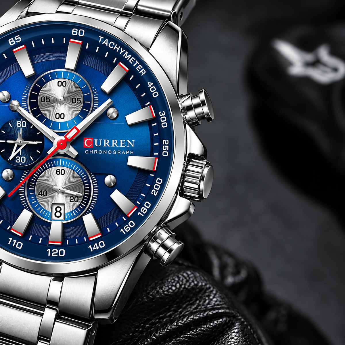 Reloj Curren Ref. 821 Plata/Azúl · detalle