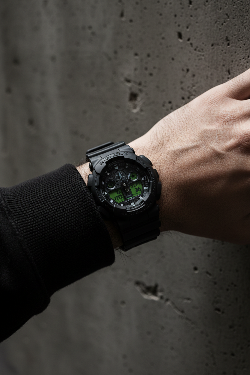 Reloj Casio G-Shock GA-100BEG-1A Negro