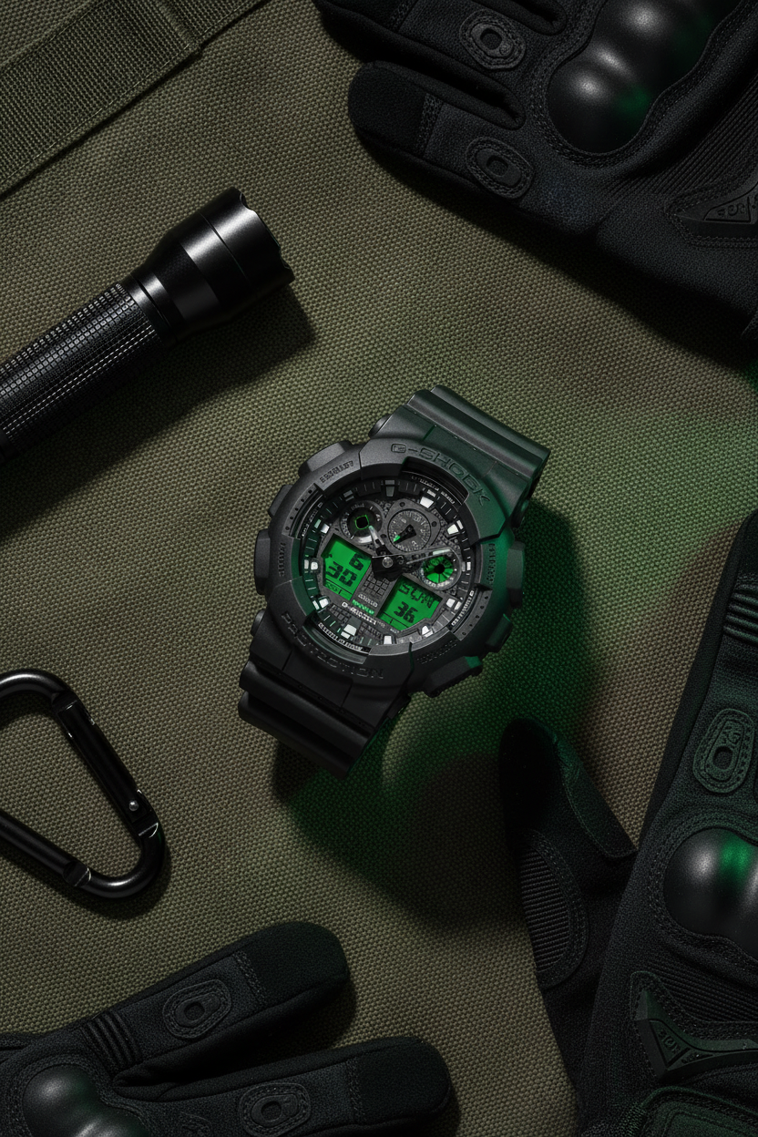 Reloj Casio G-Shock GA-100BEG-1A Negro