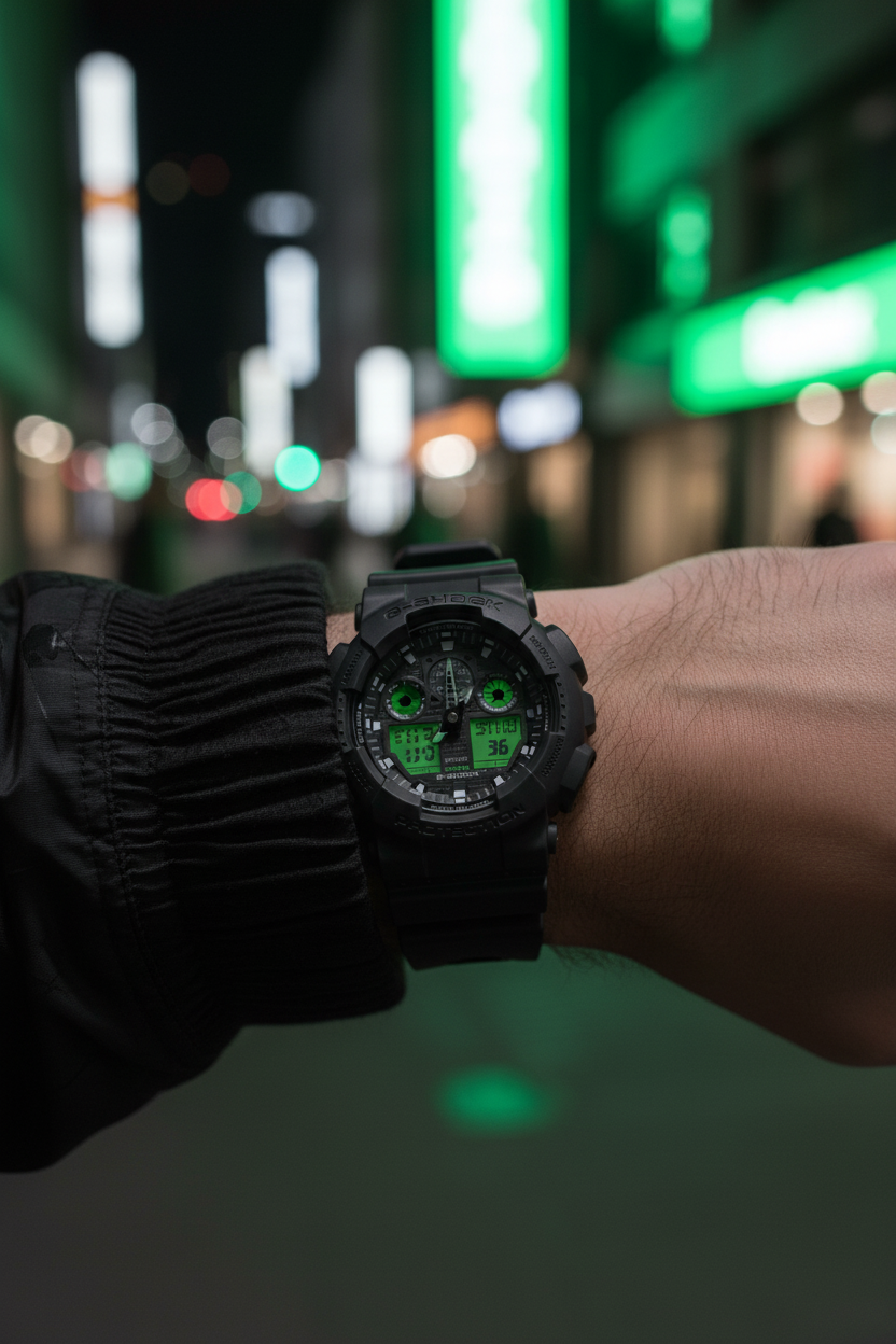 Reloj Casio G-Shock GA-100BEG-1A Negro