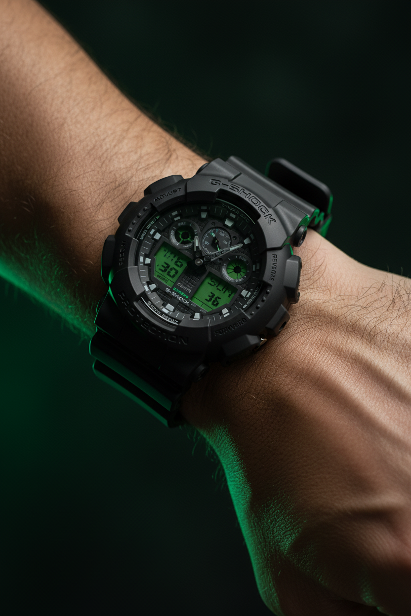 Reloj Casio G-Shock GA-100BEG-1A Negro