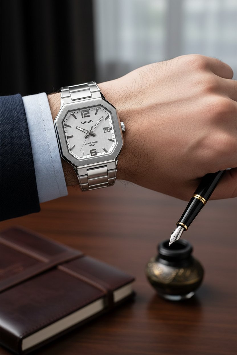 Reloj Casio MTP-B195D-7AV Blanco