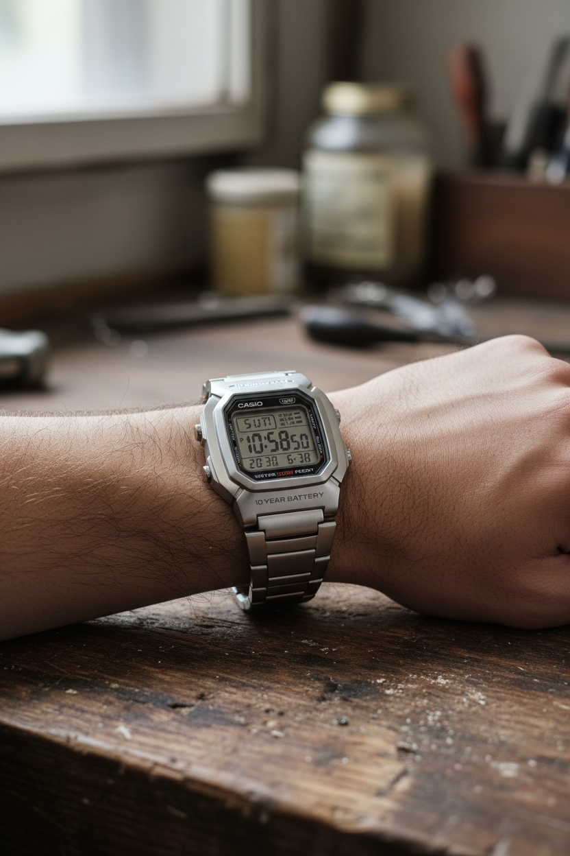 Reloj Casio W-800HD-1AV Plateado