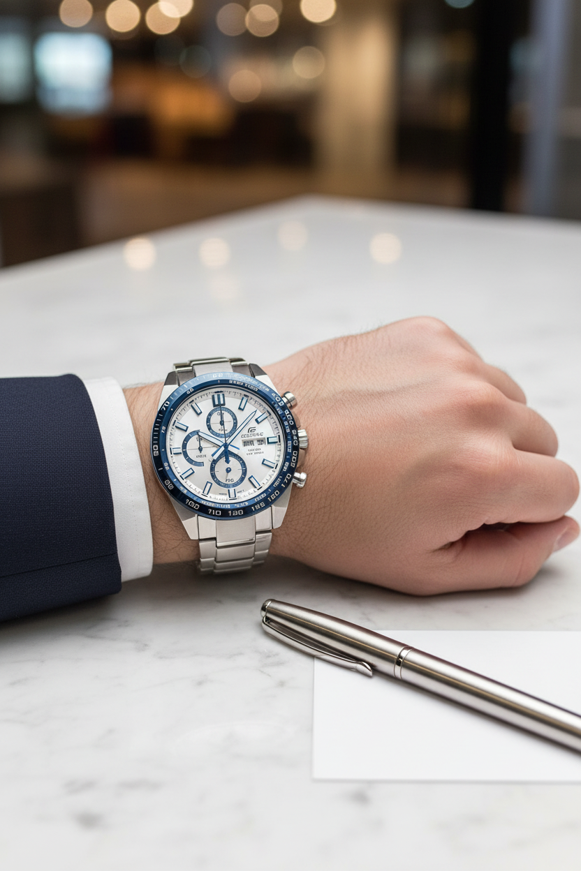 Reloj Casio Edifice EFR-574DE-7AVU Blanco