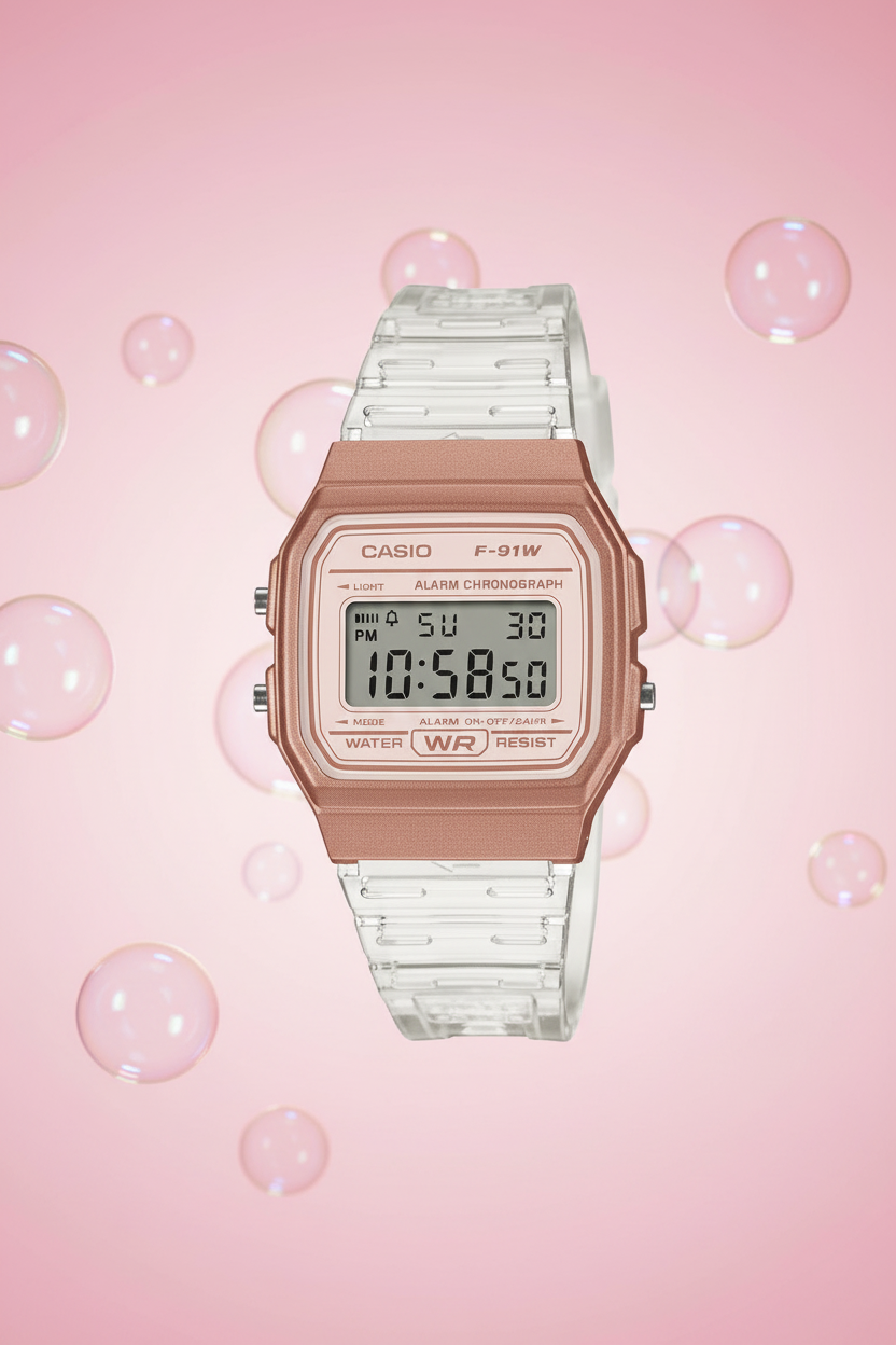 Reloj Casio Vintage F-91WS-7A3 Rosado