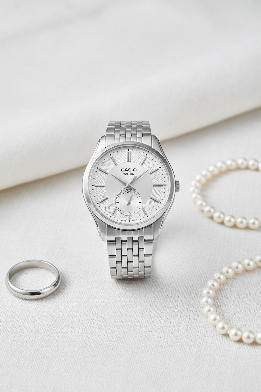 Reloj Casio MTP-B315D-7AV Blanco