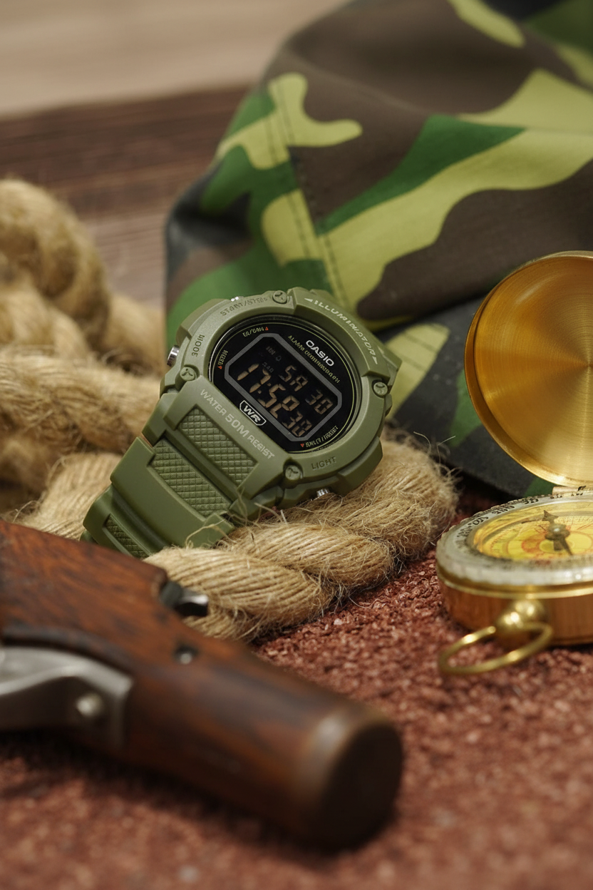 Reloj Casio W-219HC-3BV Verde