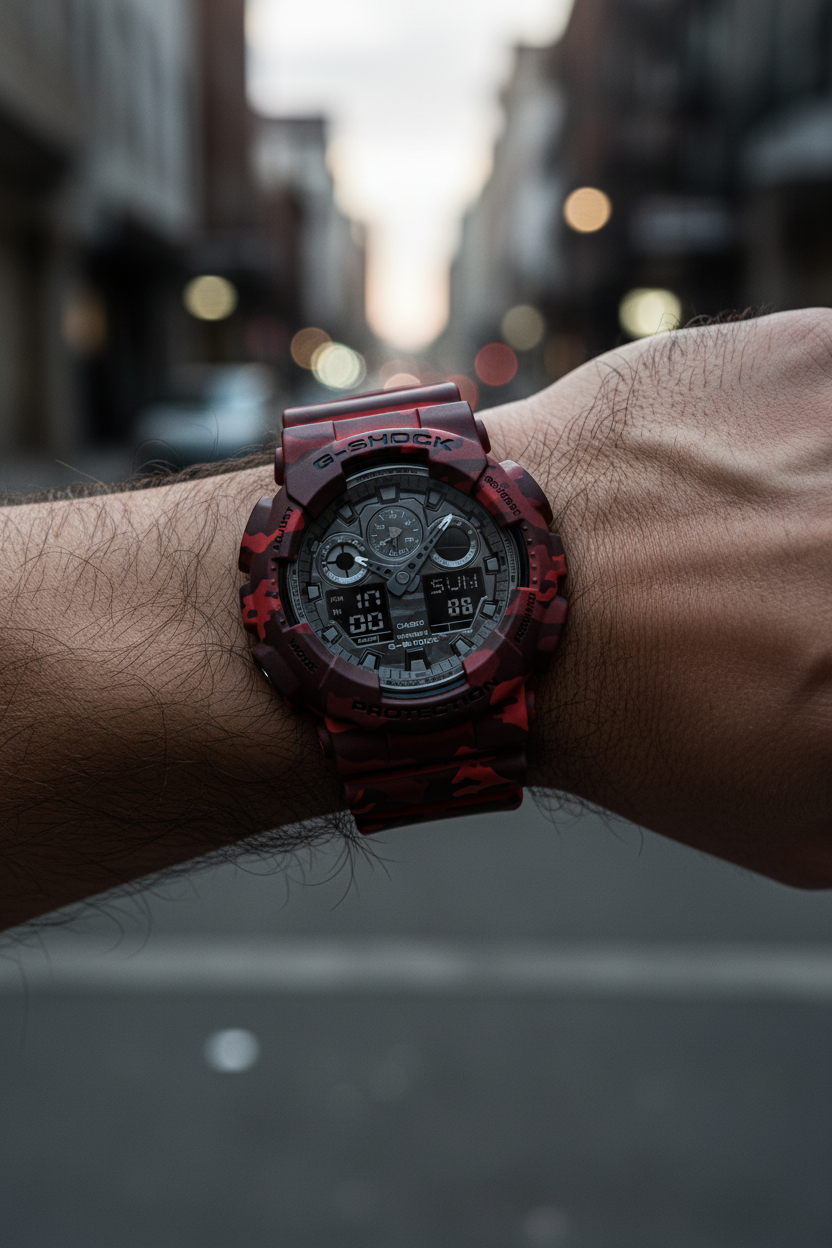 Reloj Casio G-Shock GA-100CM-4A Rojo
