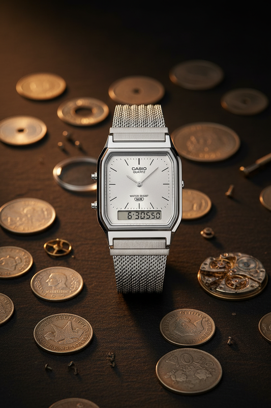 Reloj Casio Vintage AQ-230EM-7A Plateado