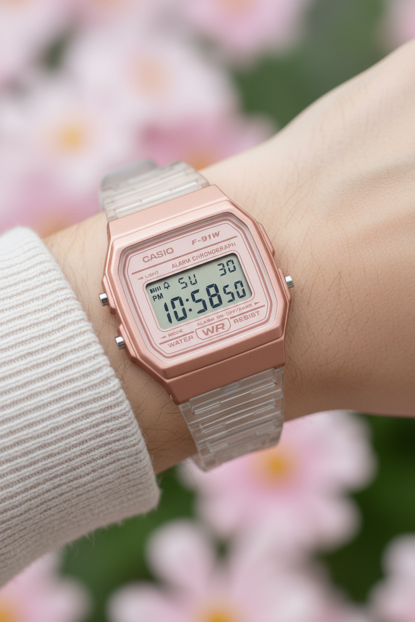 Reloj Casio Vintage F-91WS-7A3 Rosado