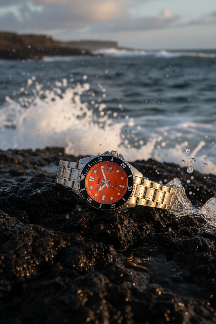 Reloj Casio MDV-10D-4A1V Naranja