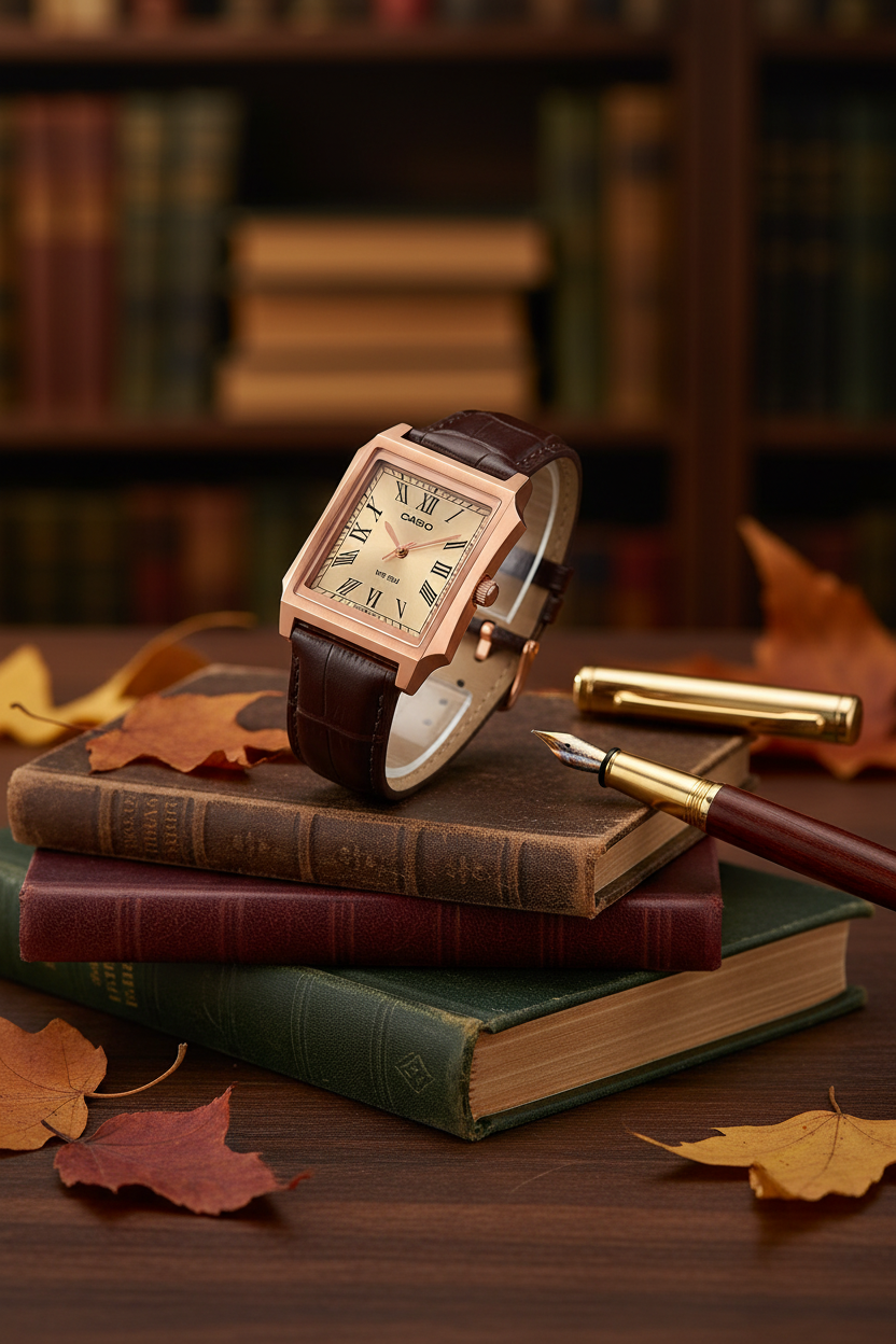 Reloj Casio MTP-B190RGL-9BV Café