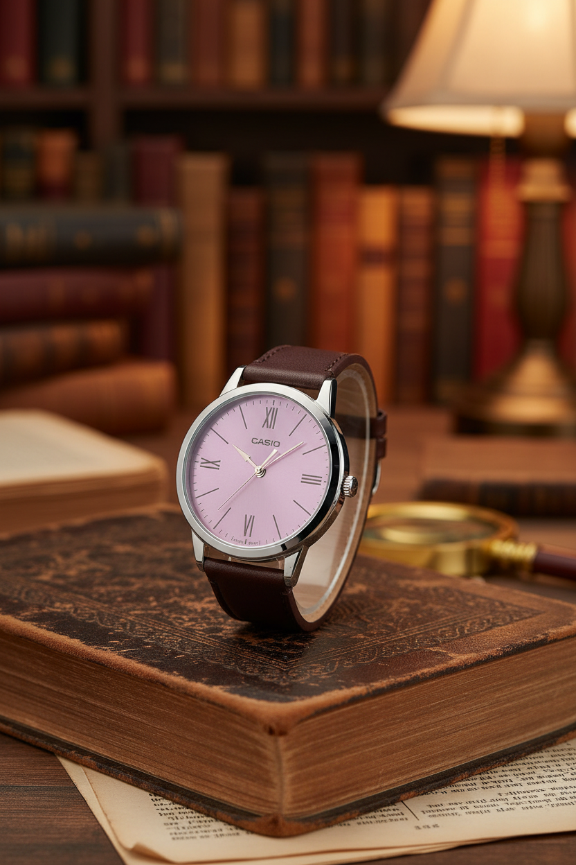Reloj Casio MTP-E600L-5B Café