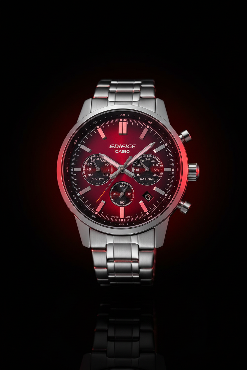 Reloj Casio Edifice EFR-575D-4A Rojo