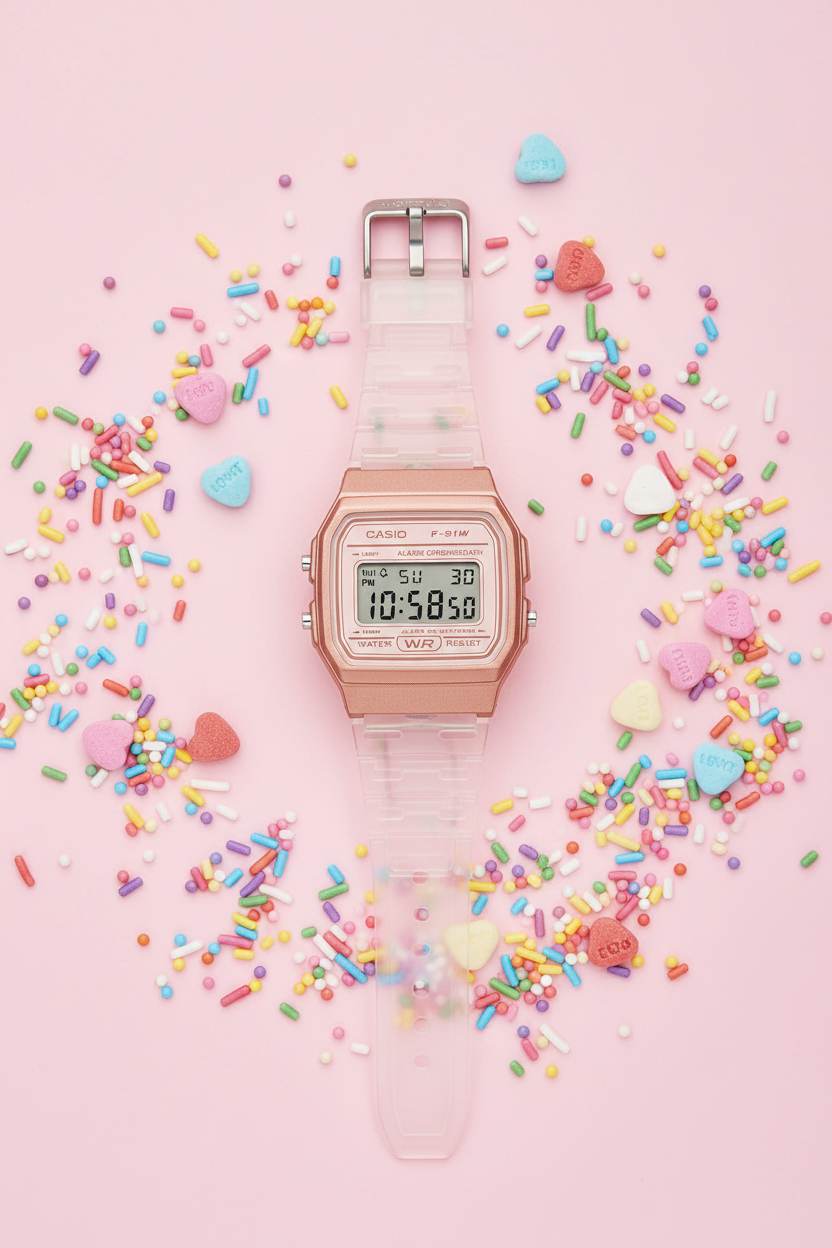 Reloj Casio Vintage F-91WS-7A3 Rosado