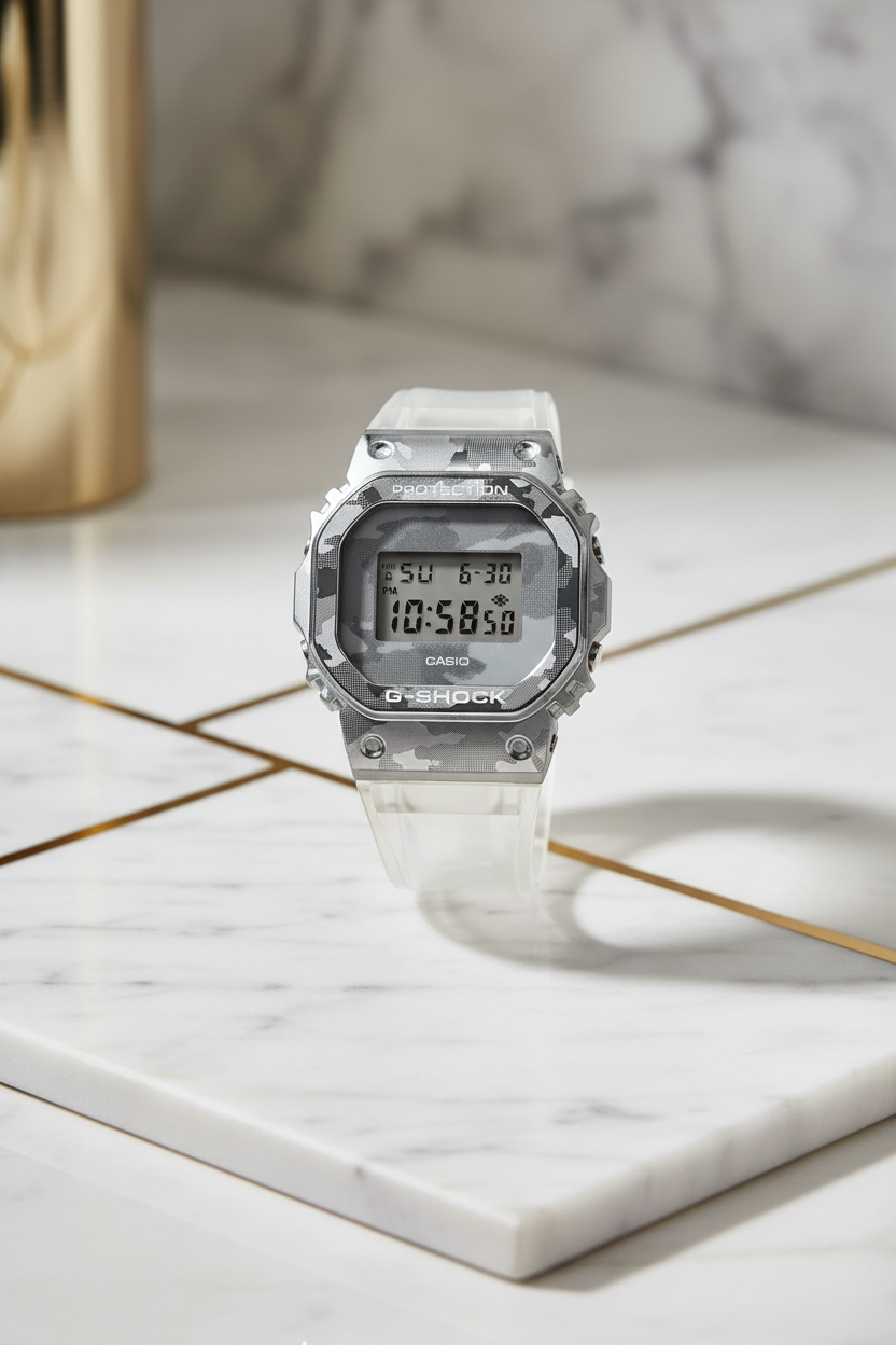 Reloj Casio G-Shock GM-5600SCM-1 Blanco