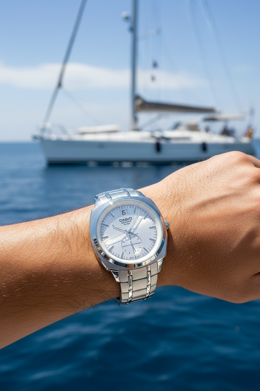 Reloj Casio BEM-150D-7AV Blanco