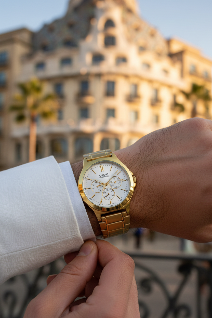 Reloj Casio MTP-V300G-7AU Blanco
