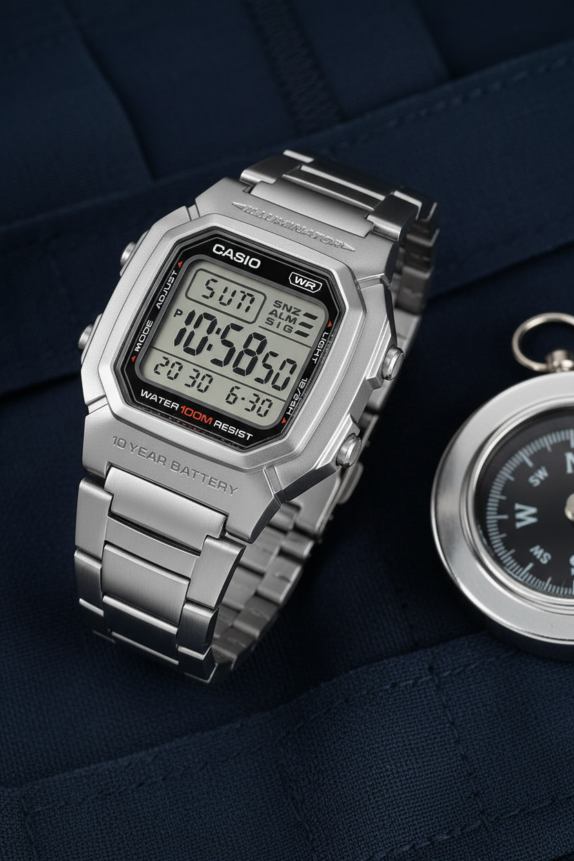 Reloj Casio W-800HD-1AV Plateado