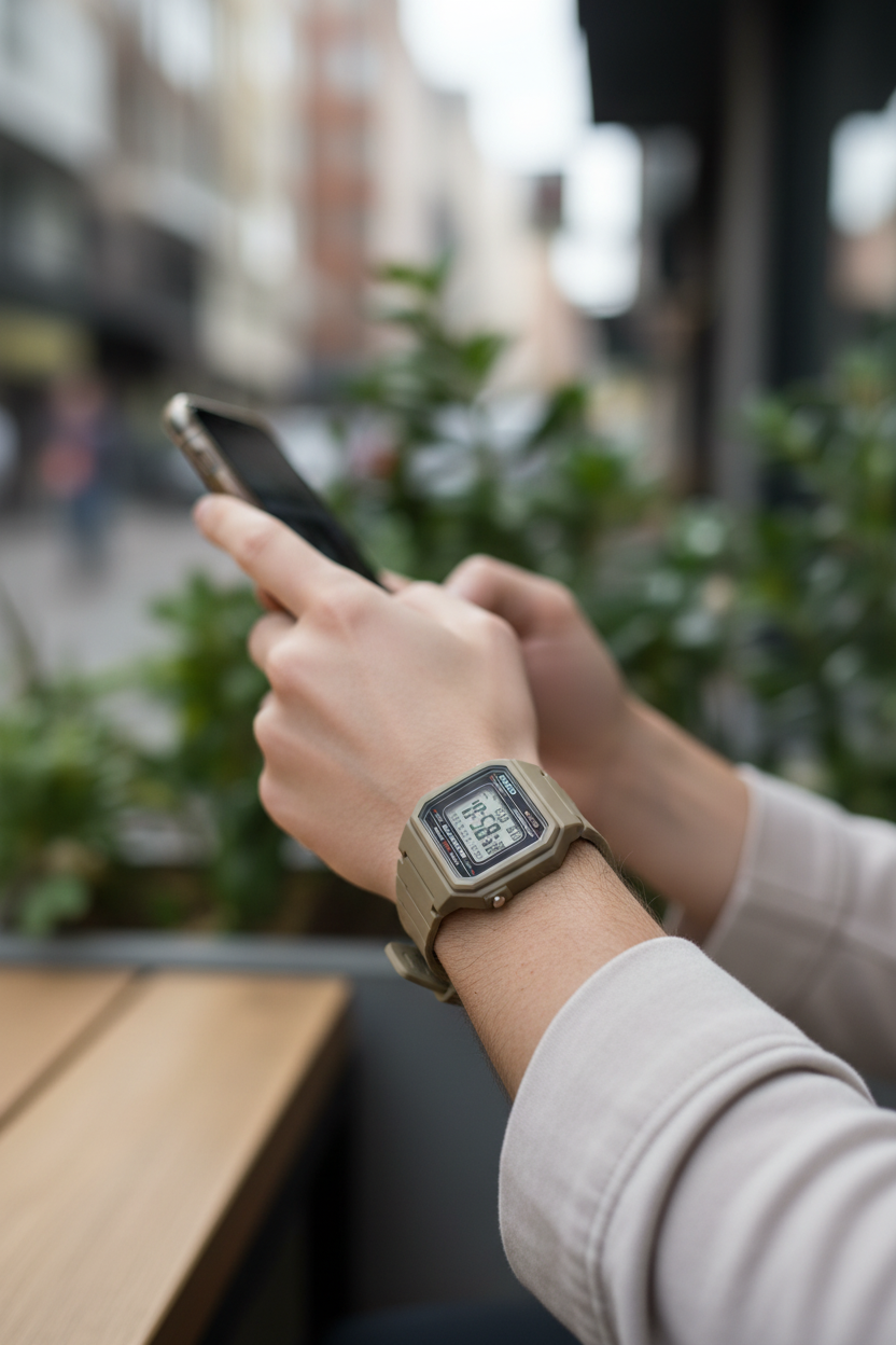 Reloj Casio W-217H-5AV Café