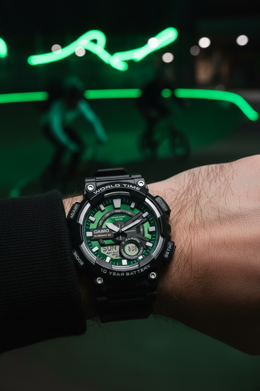 Reloj Casio AEQ-110W-3A2V Verde