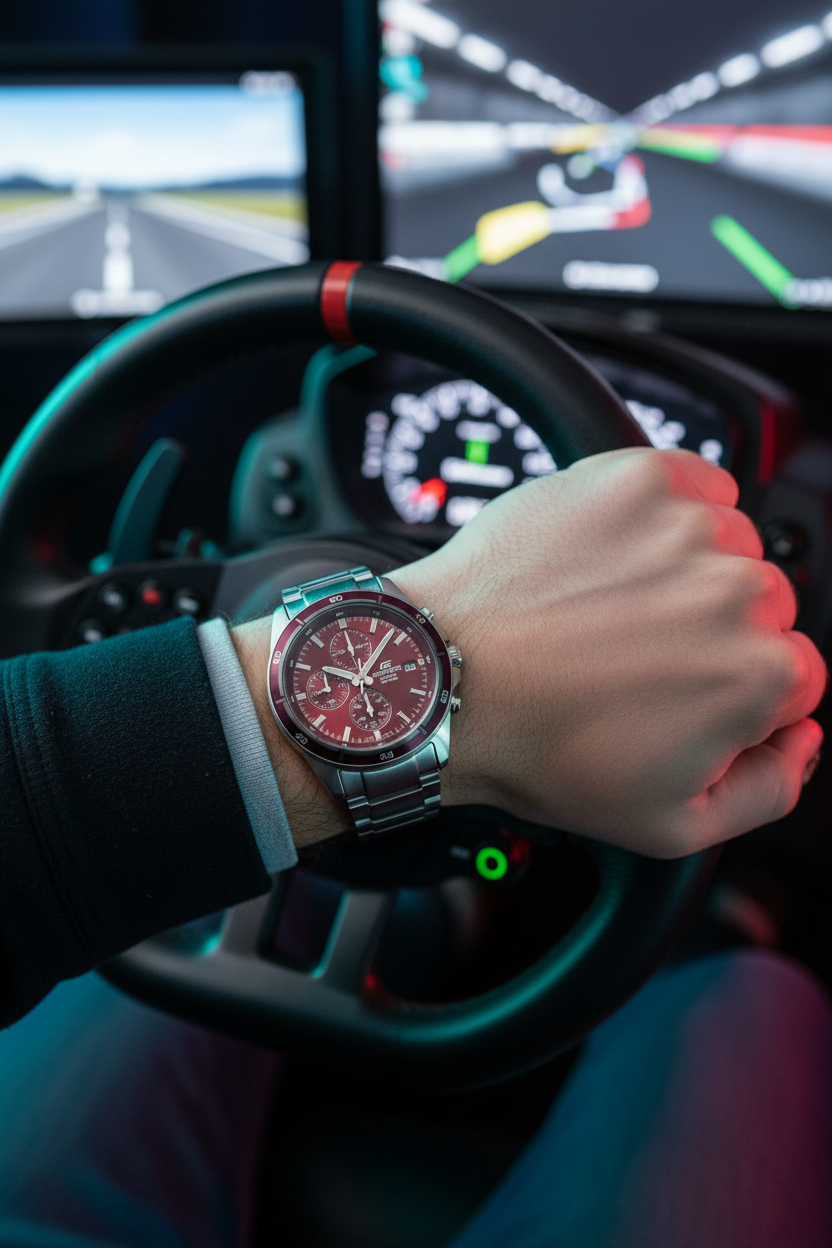 Reloj Casio Edifice EFR-526D-5CVU Rojo