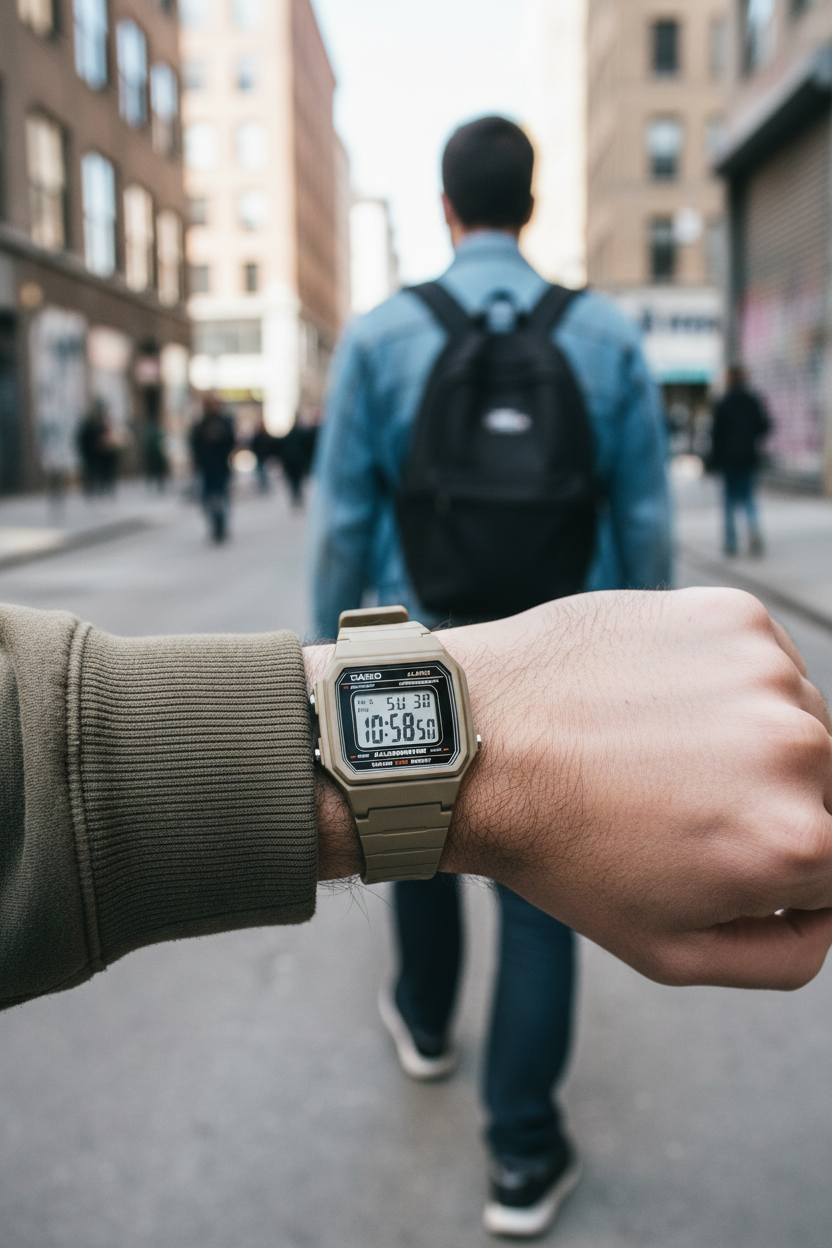 Reloj Casio W-217H-5AV Café