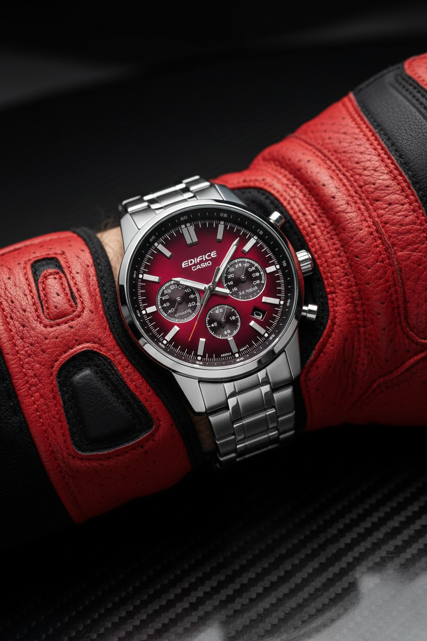 Reloj Casio Edifice EFR-575D-4A Rojo