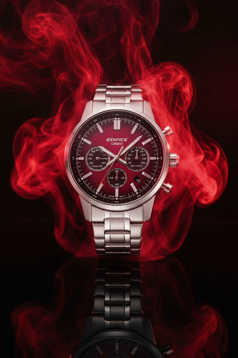 Reloj Casio Edifice EFR-575D-4A Rojo