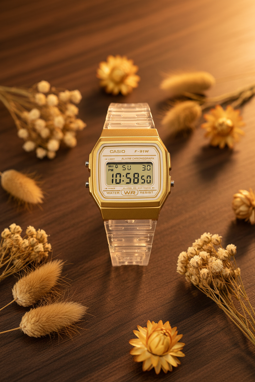 Reloj Casio Vintage F-91WS-7A2 Dorado