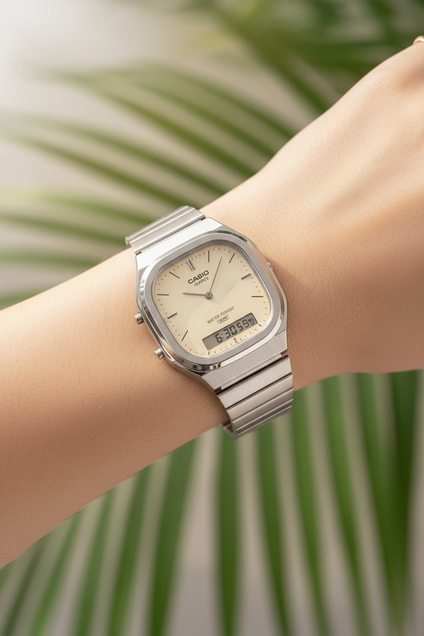 Reloj Casio Vintage AQ-240E-7A2 Blanco