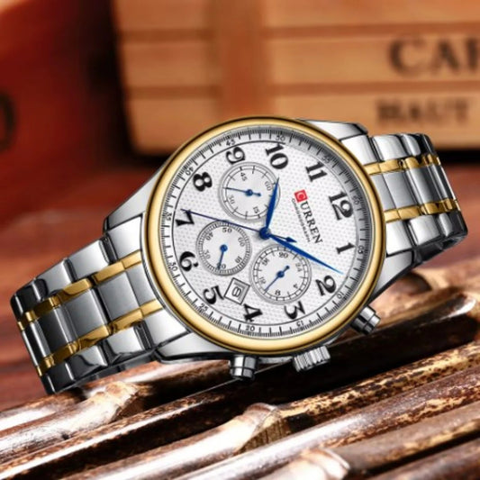 Reloj Curren 978 Plata/Blanco/Dorado