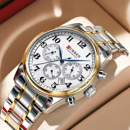 Reloj Curren 978 Plata/Blanco/Dorado