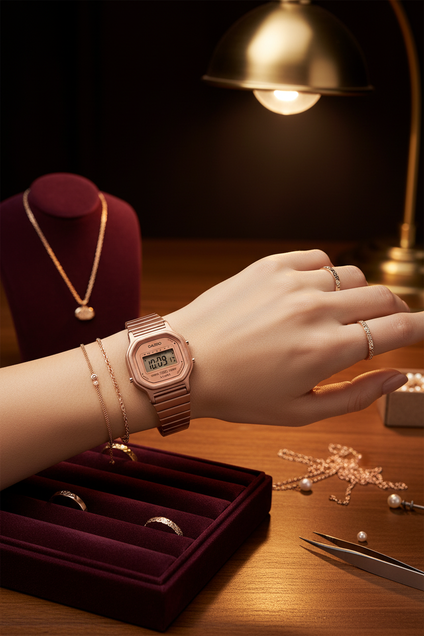 Reloj Casio Vintage LA-11WR-5A Palo Rosa