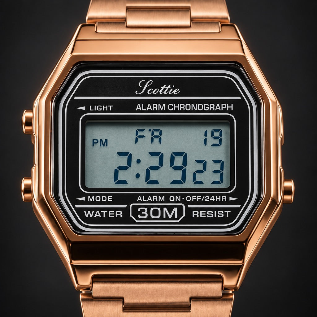Reloj Scottie Retro Unisex Rosa / Mujer – detalle del dial