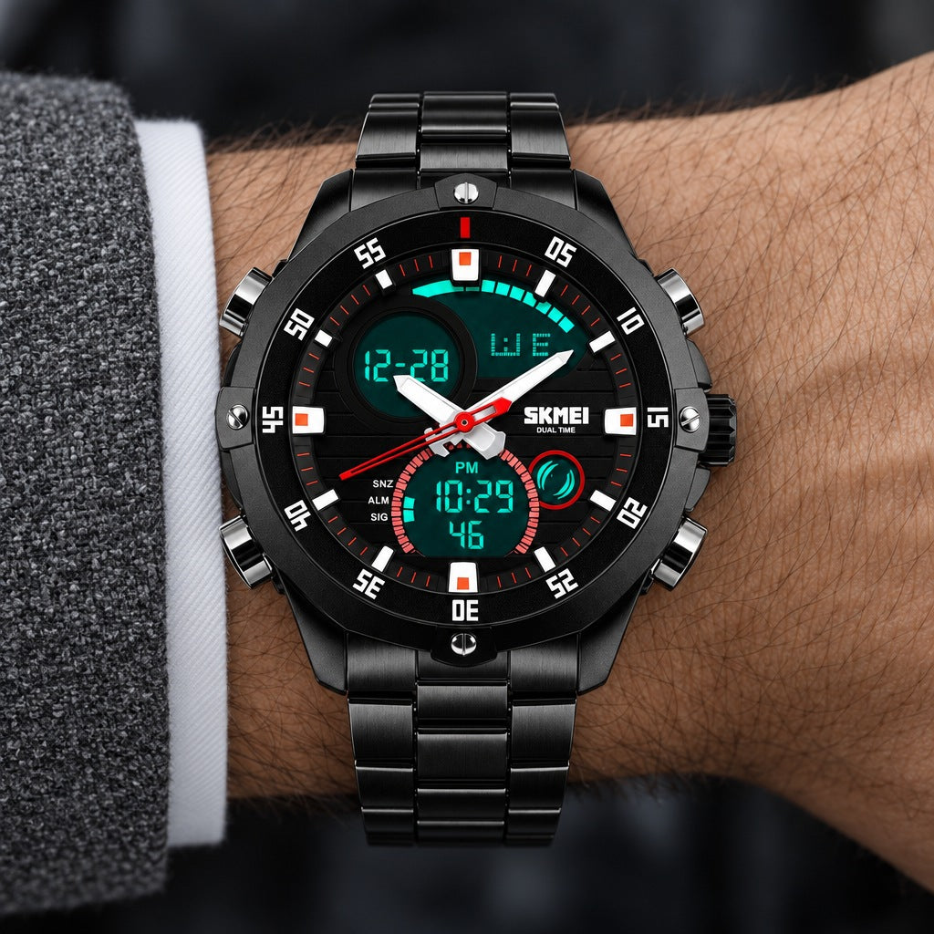 Reloj Scottie 1146 Negro – en la muñeca