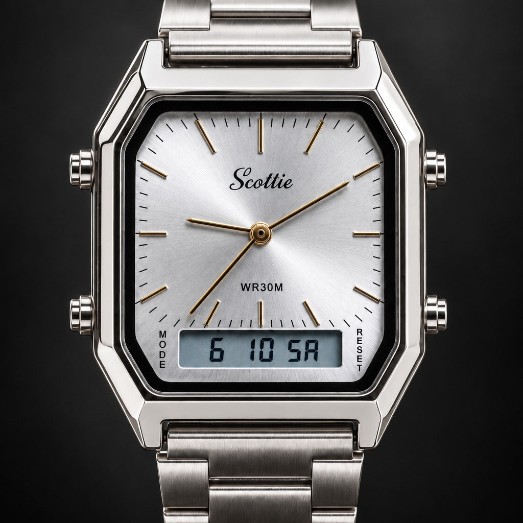 Reloj Scottie 1120 Plata – detalle del dial