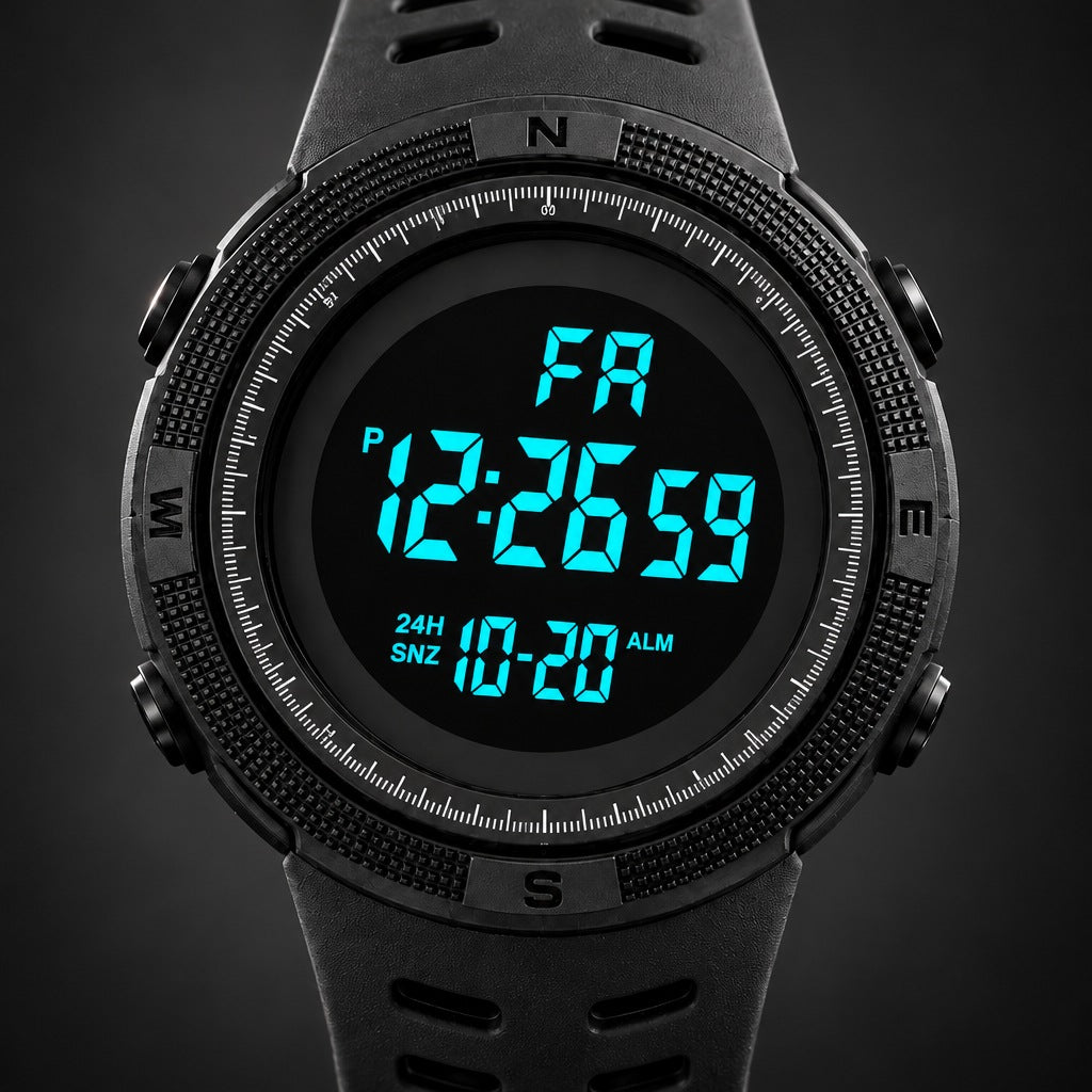 Reloj Skmei 1251 Todo Negro – detalle del dial
