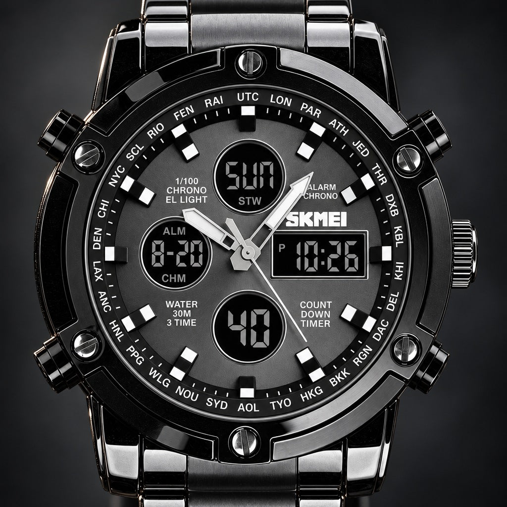 Reloj Scottie 1389 Negro – detalle del dial