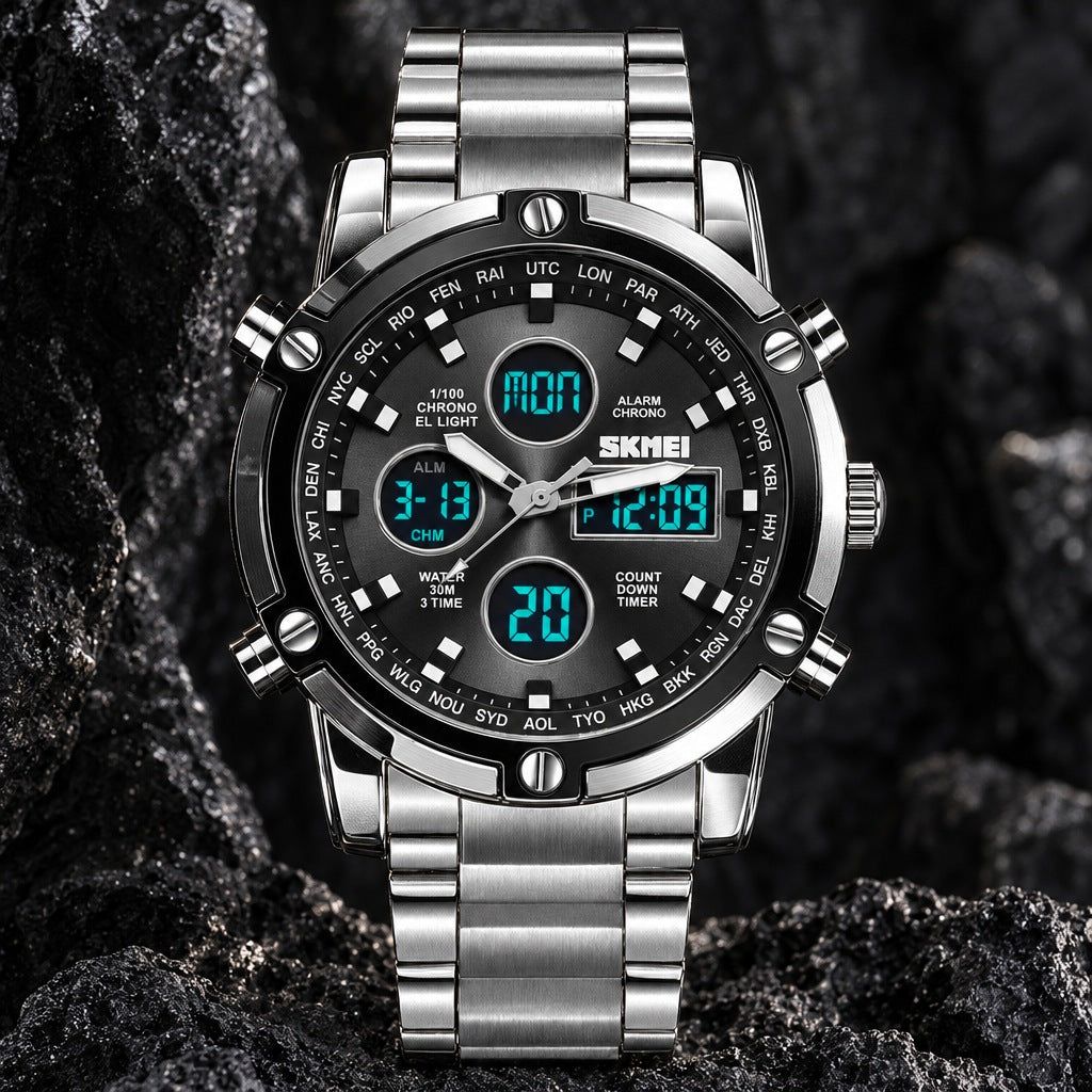 Reloj Scottie 1389 Plata Fondo Negro – foto principal