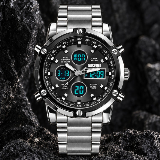 Reloj Scottie 1389 Plata Fondo Negro – foto principal