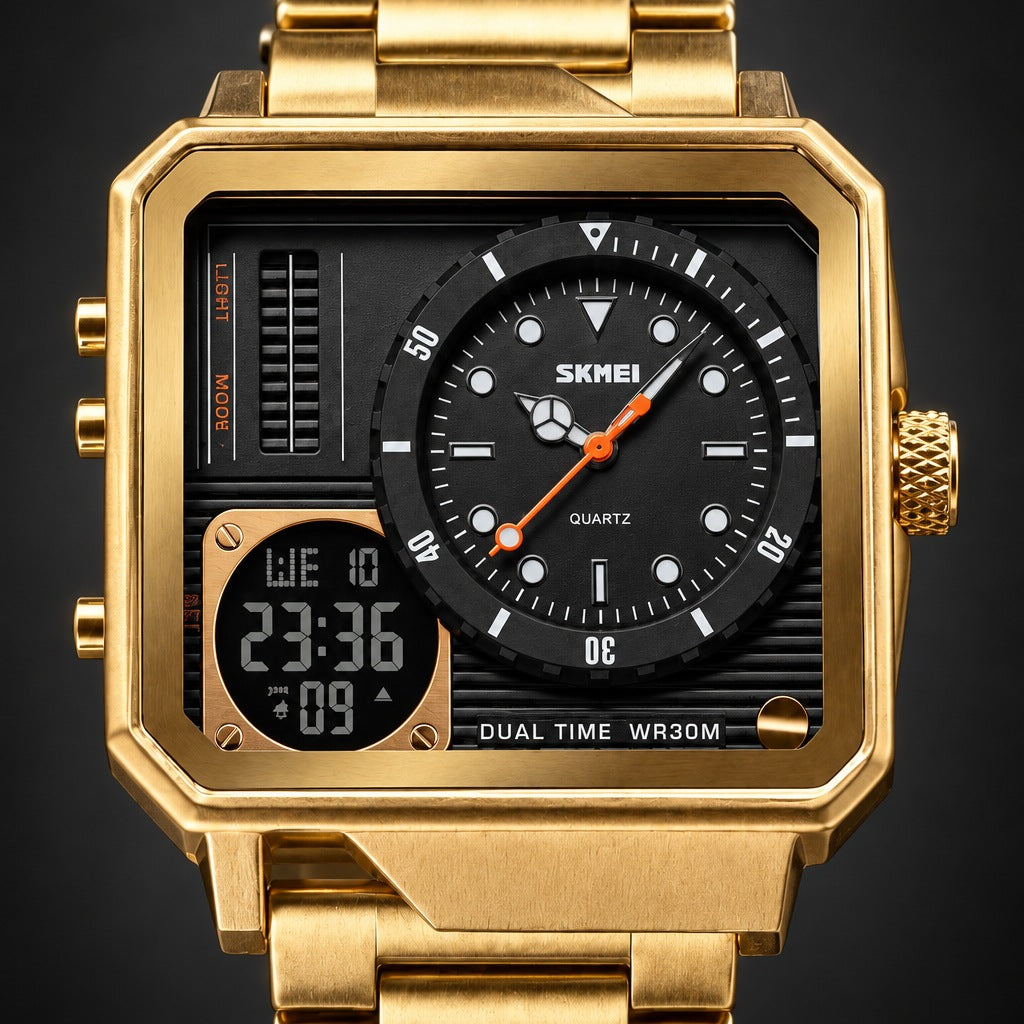 Reloj Skmei 1392 Dorado – detalle del dial