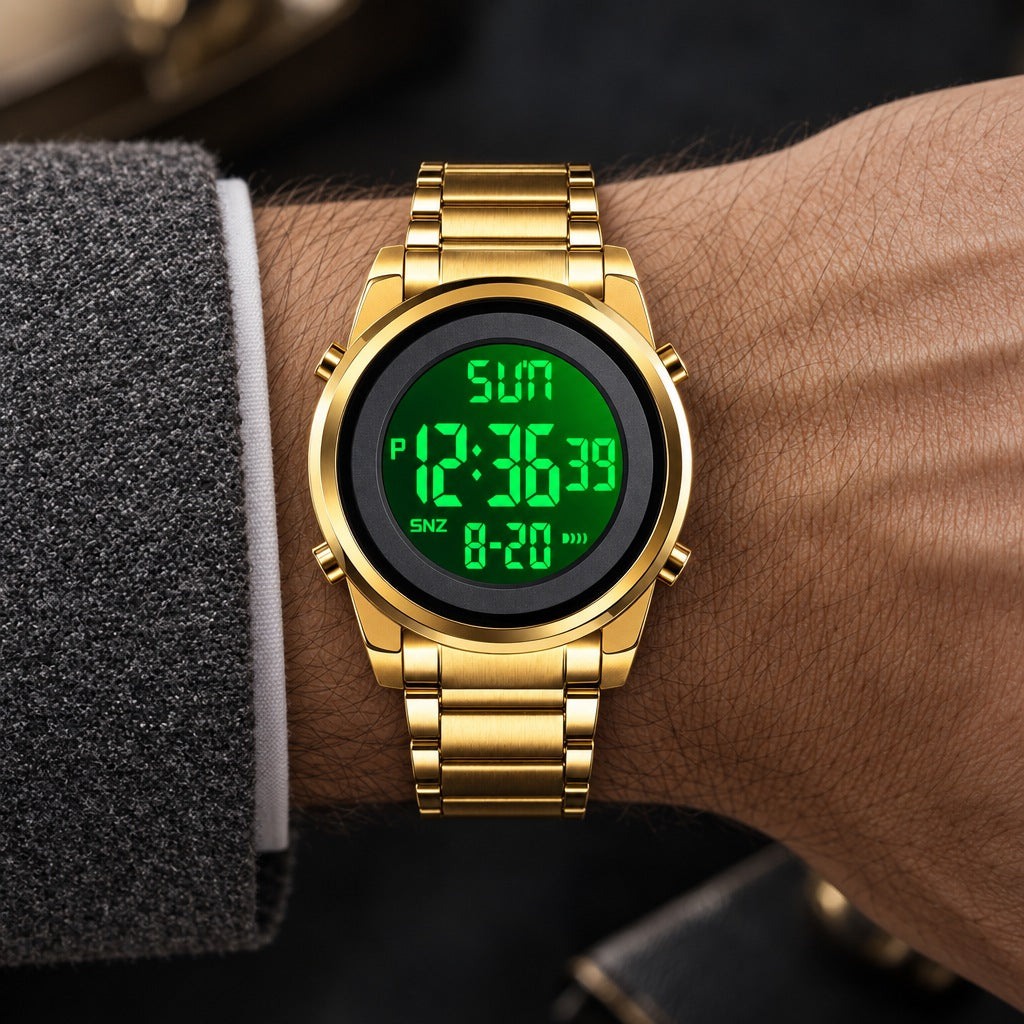 Reloj Skmei 1611 Dorado – en la muñeca