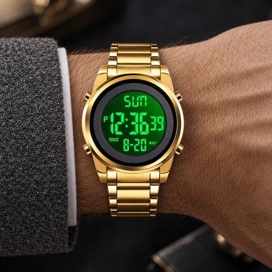 Reloj Skmei 1611 Dorado – en la muñeca