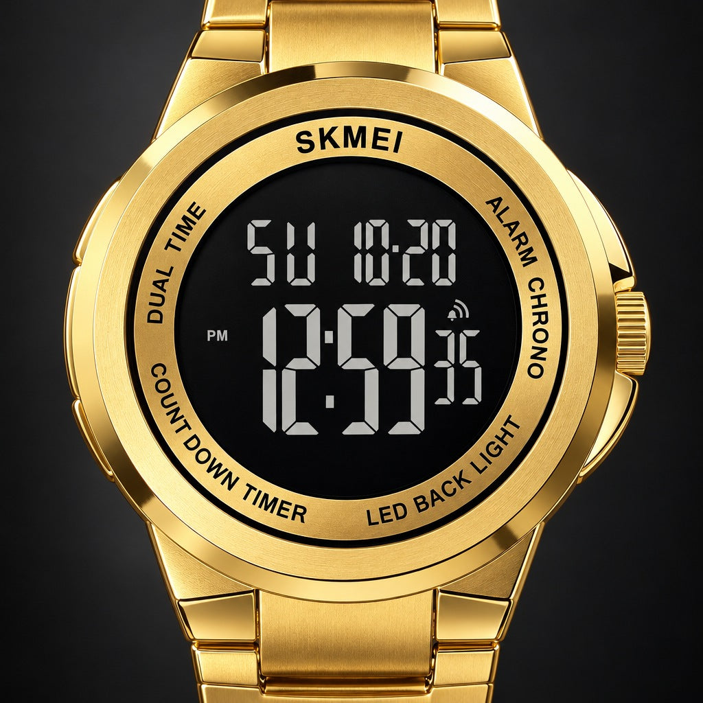 Reloj Skmei 1712 Dorado – detalle del dial