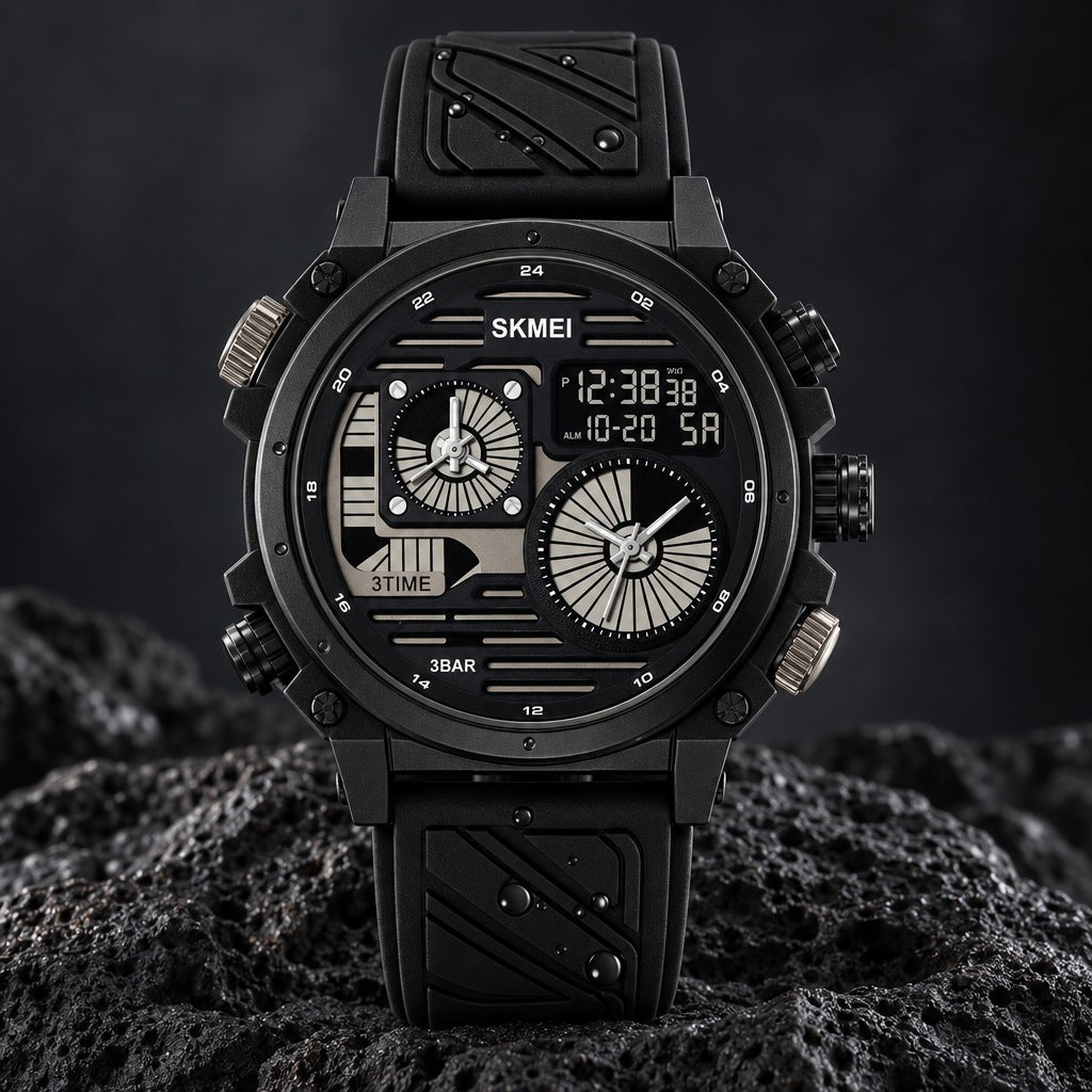 Reloj Scottie 2202 Todo Negro Silicona – foto principal